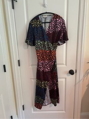 Never Fully Dressed Wrap Dress in Multi Leopard
